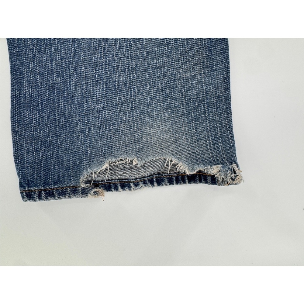 Vintage Levi's 559 Relaxed Straight Jeans Mens Size 36x34 Blue Hem Distressed - Picture 2 of 16